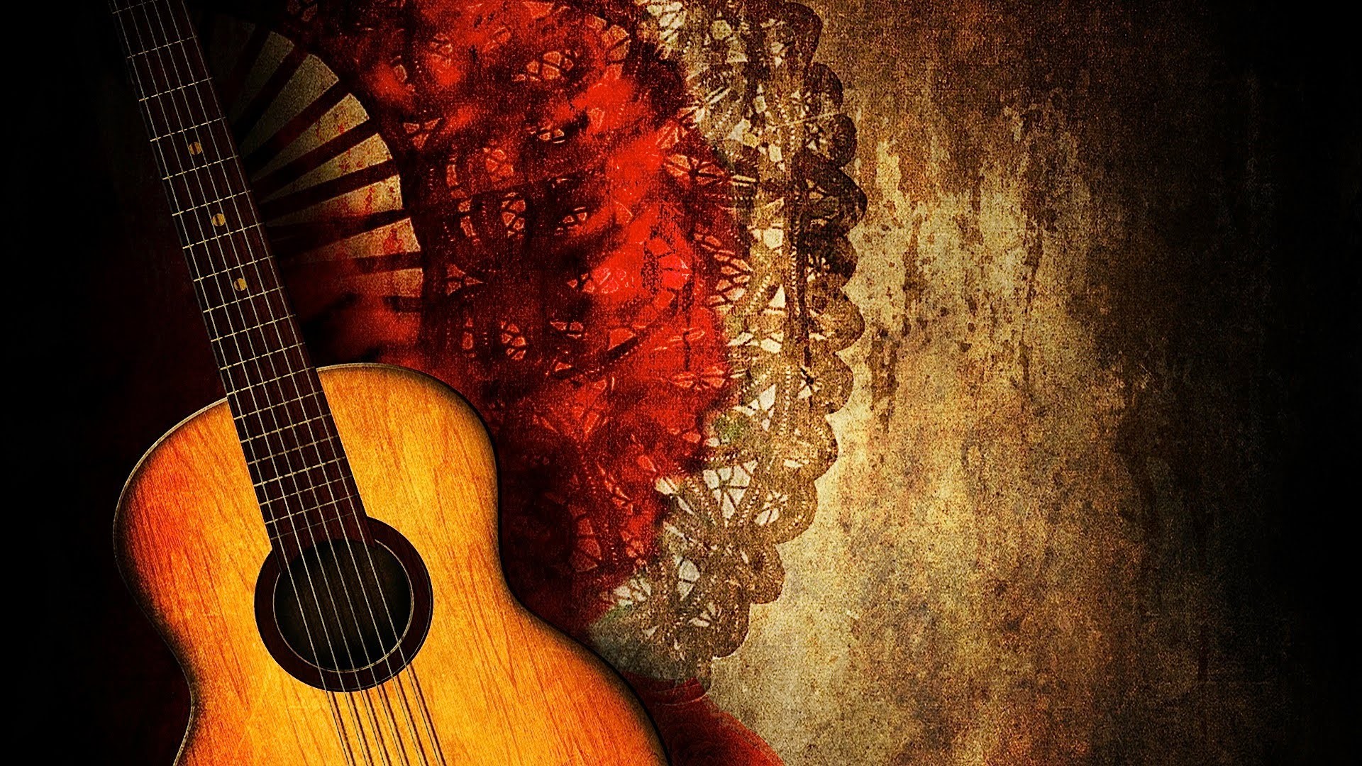 Flamenco on guitar. Spanish flamenco techniques with chords and exercises